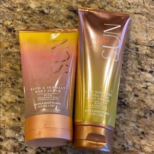 Body scrub and body cream